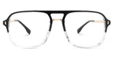 Aviator Kilworth Black-Clear Glasses deals -Zeelool Glasses