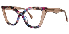 Nolia Cat-eye Floral Eyeglasses and Frames Glasses