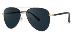 Paige Aviator Black-Gold Sunglasses | Zeelool Glasses