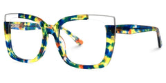 Square Dortch Blue-Tortoise Glasses and Colored Frames