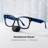 Pride blue square frame glasses Online | ZEELOOL