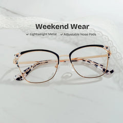 Mariana Black Frame Glasses with Rectangle Frame Online | ZEELOOL