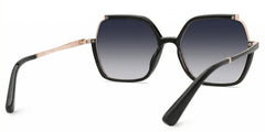 Alexia Mixed-Materials Square Black Frame Glasses | Zeelool