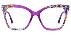 Chase Acetate Purple Frame Glasses with Butterfly Shape | Zeelool