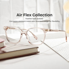 Daisy Pink Round Frame Glasses with Reverse R Adjustable Hinge | ZEELOOL