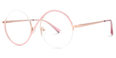 Flozif Round Pink Glasses deals -Zeelool Glasses