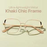 Shayla Metal Square Pink Brown Frame Glasses | Zeelool