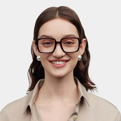 Beatrice Rectangle Two-tone Frame Eyeglasses for Women| ZEELOOL