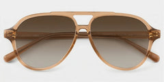 Drew Tan Clear Brown Aviator Glasses for the Female | ZEELOOL