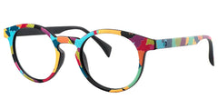 Street-Artist Round Colorful Funky Frame Glasses | Zeelool