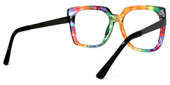 Yaida Square Multicolor Frame Glasses | Zeelool