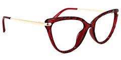 Lucas Cateye Red Eyeglasses with TR90 Frame