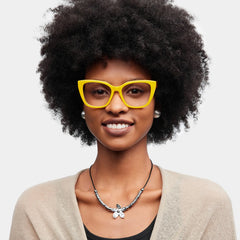Julius Yellow Frame Glasses with Butterfly Frame Online | ZEELOOL