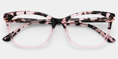 Bella Pink Petal Tortoise Rectangle Frame Glasses | ZEELOOL