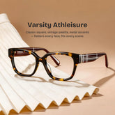 Blake Tortoise Square Glasses | Retro Campus Athleisure