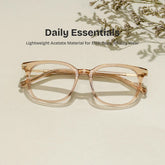 Square Beige Eyeglasses- Vilmarie Acetate Frame Glasses
