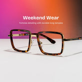 Hunter square tortoise eyeglasses Online | ZEELOOL