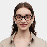 Oval Black Eyeglasses- Everly Acetate Frame Glasses