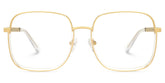 Perfecta Square Clear and Gold Prescription Glasses | Zeelool