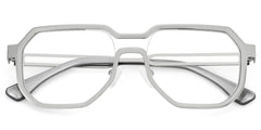 Men's Geometric Glasses in Silver Color