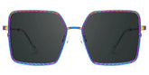 Square Toure Iridescent Frames Designer Sunglasses