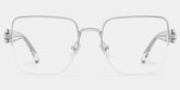 Lauren Silver Frame Glasses with Square Frame Online | ZEELOOL