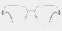 Lauren Silver Frame Glasses with Square Frame Online | ZEELOOL