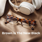 Trevor Brown Half Frame Tortoise Rectangle Glasses | ZEELOOL