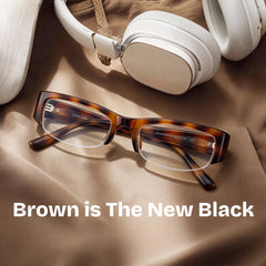 Trevor Brown Half Frame Tortoise Rectangle Glasses | ZEELOOL