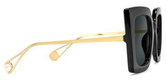 Qatar Square Black Sunglasses and Wide Frames