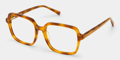 Kenneth Square Beige Tortoise Shell Glasses | ZEELOOL