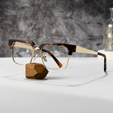 Tortoise Browline Frame Glasses - Gerena on Sale | Zeelool