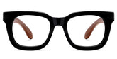 Sam Rectangle Wood Thick Frame Glasses for Men | Zeelool