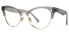 Charlene Browline Gray Eyeglasses and Cateye Frames
