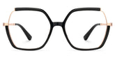Alexia Mixed-Materials Square Black Frame Glasses | Zeelool