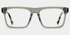 Rectangle Gray Green Eyeglasses- Henry Acetate Frame Glasses