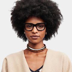 Zinnia Black Frame Glasses with Rectangle Frame Online | ZEELOOL