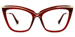 Winston Cat-eye Red Eyeglasses and Wide Frame Glasses