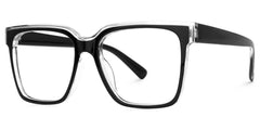Square Renea Black Glasses deals -Zeelool Glasses