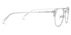 Clear Mixed-Materials Geometric Eyeglasses- Geno