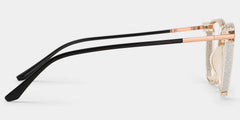 Annalisa Square Beige Thin Frame Glasses | Zeelool