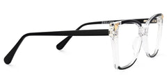 Clear Frame Glasses With Black Sides For Women