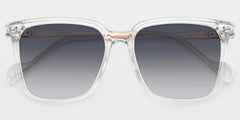Thin Clear Frame Glasses With Square Shape