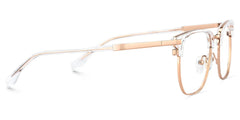 Zaira Browline Clear Eyeglasses with Wide Thin Frame