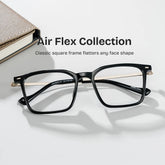 Archer Black Full Rim Rectangle Eyeglasses for Men | ZEELOOL