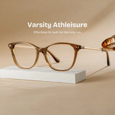 Finch Brown Rectangle Glasses | Timeless Athleisure Frame