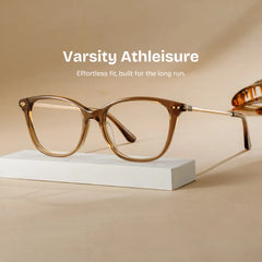 Finch Brown Rectangle Glasses | Timeless Athleisure Frame