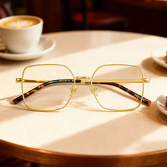 Abigail Tortoise Shell Glasses with Gold Arms for Women in Daily | ZEELOOL