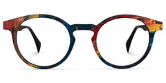 Street-Artist Round Blue-Red Glasses | Zeelool Glasses