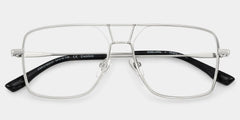 Debbie Silver Metal Frame Aviator Glasses | ZEELOOL x Prabal Gurun
